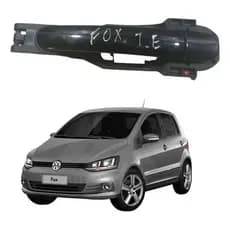 Maçaneta Externa Porta Traseira Direita Vw Fox 2015 A 2021 Preto Traseira