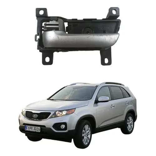 Maçaneta Interna Dianteira Esquerda Kia Sorento 2010 A 2013 Preto Dianteira