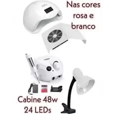 Kit Manicure Alongamento de Unhas Em Gel Porcelana Cabine Sun 5 Lixadeira Elétrica Luminária Coletor de Pó de Unhas