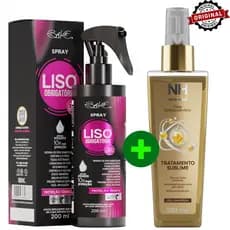 Óleo extraordinário New Hair 100ml + Spray Finalizador Liso Obrigatório 200ml | Proteção térmica
