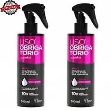 Kit 2 Spray Finalizador Liso Obrigatório 200ml - Proteção térmica, reconstrução e finalizador
