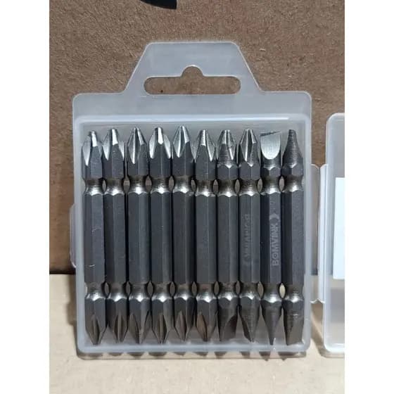 Bits 10 Peças Ponteira Dupla Magnetica Parafusadeira 65mm Ph2 Philips Dureza X