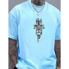 Camiseta Masculina Leão de Juda Yeshua Cruz Estampada Camisa Algodão