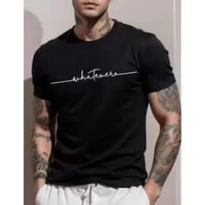 Camiseta Camisa Streetwear Whatevere Masculina 100% Algodão Malha 30.1 Casual
