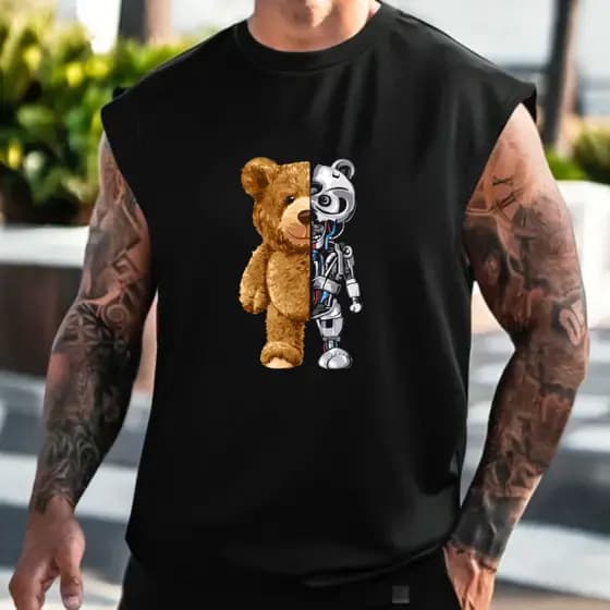 Camiseta Oversized Regata Streetwear Camisa Masculina Estilo Verão Blusa Cavada Unissex Larga Algodão Acade