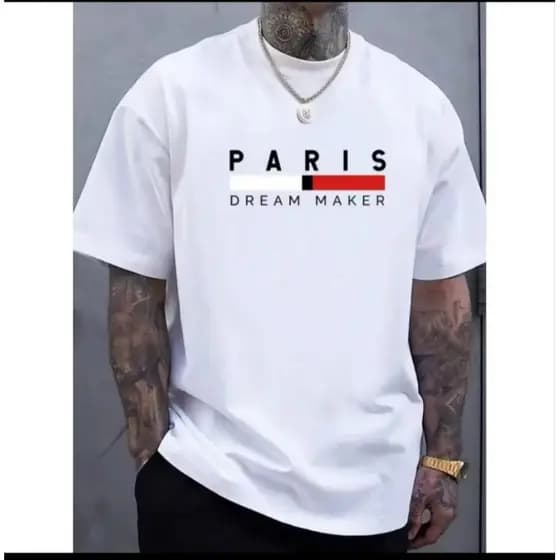 Camisa Camiseta Masculina Paris Streetwear Casual Malha 100% Algodão