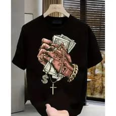 Camiseta Masculina Estampada  Streetwear Hip Hop Casual Camisa 100% Algodão