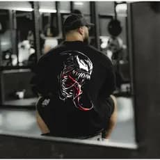 Camiseta Oversized Grande Academia Estampa Venom Fit Camisa 100% Algodão Casual Envio Imediato
