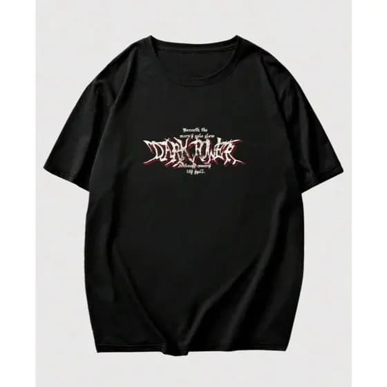 Camiseta Masculina Estampa Dark Power Rock Street Style Estilo Urbano