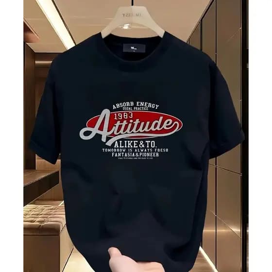 Camiseta Masculina Attitude Streetwear Urbano Casual 100% Algodão