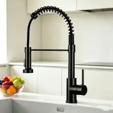 Torneira de cozinha com misturador monocomando flexível e controle de temperatura. Ideal para pias de bancada.