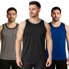Kit 2 Camiseta Regata Dry Masculina Americano Esportivo Treino de Academia Praia Fitness Sem Suor
