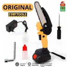 Mini Moto Serra Bivolt Portatil Elétrica a Bateria Lítio 21V 6P original Startools