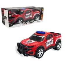 Caminhonete de Polícia ou Bombeiro Brinquedo Hytop - Preta ou Vermelha