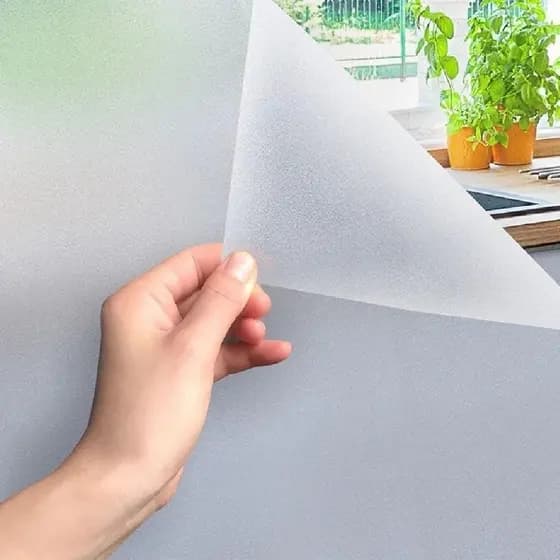 Adesivo Jateado Liso Fosco 45cm x 5m Película Para Janela Box Sacada Vidro e Porta Elimina a Visão Sem Tirar a Luz