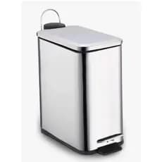 Lixeira Inox Retangular Mood - Nobre 5 litros Multiuso com pedal  - Aço escovado