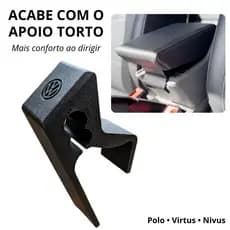 Suporte Apoio de Braço Polo Virtus Nivus Alinhador Console Conforto Ergonomia VW
