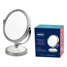 Espelho Dupla Face Classic Mor – Portátil, Giratório 360° e com Aumento 2x