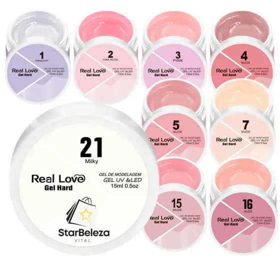 Gel Hard Para Modelagem Gel Uv/Led 15ml - Real Love