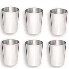Jogo de Copos De Alumínio  Com 6 Caneca 350ml Para Festa Bar Presente Lembrança ENVIO IMEDIATO