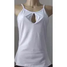 Blusinha regata branca de alcinha com gota feminino.Tamanos P, M, G e GG