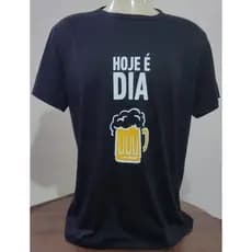 Camiseta Masculina Com Frase Hoje É Dia De 🍺.