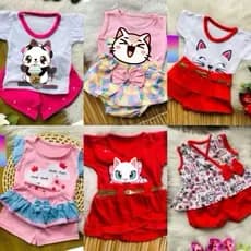 kit 6 peças de roupa para bebê femininas leves defeitos (3 conjuntos menina) roupa para bebê menina