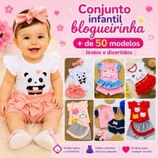 Kit 12 peças de roupa infantil feminina 0 a 6 anos - Kit com 6 conjunto menina blogueira sortidos