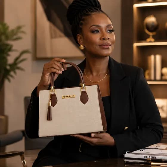 Kit Bolsa Lorena Feminina Bicolor com Carteira Alça Transversal Bolsa Mão Elegante Grande Promoção