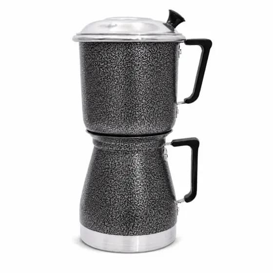 Cafeteira Italiana Economica Aluminio Preto Craqueado