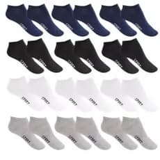 Kit 24 Pares Meias Soquetes - Meia Algodão Unisex