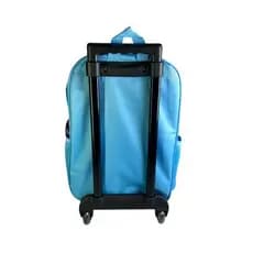 Mochila Infantil Rodinhas Tema Carros Colorida Divertida Resistente Facilit Transporte