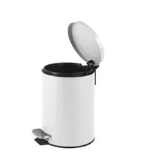 Lixeira Redonda Pedal Silencioso Aco Inox Design Moderno Capacidade 5 Litros Uso Domestico
