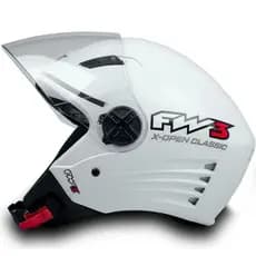 Capacete Aberto FW3 X Open Classic Com viseria Cristal