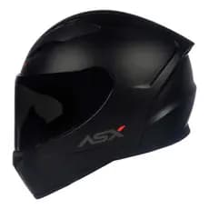 Capacete Para Moto Integral Asx City Solid Preto Fosco Viseira Cristal