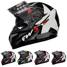 Capacete Moto Fechado FW3 Com Óculos Interno GTX STAR