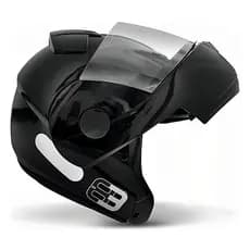 Capacete Moto EBF E8 Articulado Robocop Desenho Solid