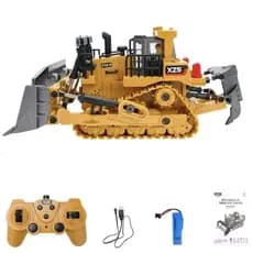 Mini Trator Bulldozer 2.4G Carro De Controle Remoto Sem Fio Escavadeira Presente Crianças Brinquedos