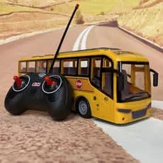 Miniatura Ônibus Escolar Com Controle Remoto Carrinho Presente Menino Infantil Dia do Crianca