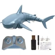 Brinquedo Menino Tubarão Controle Remoto Shark Dágua Robô Recarregável Submarino Peixes Piscina