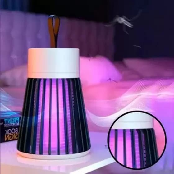 Lâmpada Elétrica Luminária Repelente Eletrônico Armadilha Mata Mosquito Pernilongo Portátil USB