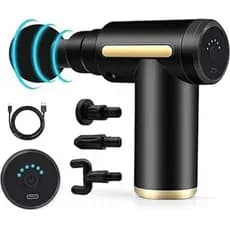Pistola Massageadora Alívio Dor Muscular Portátil Massage Gun 4 em 1 Elétrico Profissional