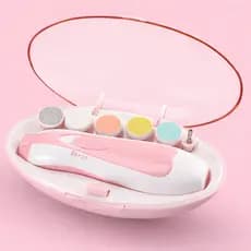 Aparador De Unhas Bebê Cortador Elétrico Baby Recém Nascido Bebês Crianças ROSA