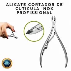 Alicate de Unha Cortador de Cuticula Aço Inox Profissional para Corte Manicure Pedicure