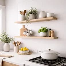 Prateleira de Parede Flutuante Invisível Madeira Pinus Decorativa Estilo Industrial Rústica 40cm 60cm