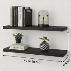 Prateleira Flutuante Madeira Parede Moderna Minimalista Reforçada 40cm 60cm