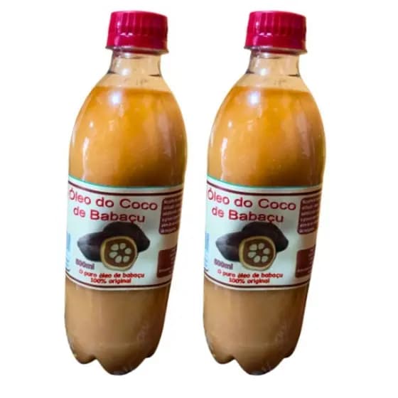 Óleo do Coco Babaçu 500ml Cada Unidade kit 2 unidades