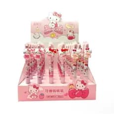 Caneta hello kitty com aplique giratorio