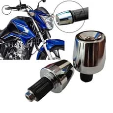 Par De Peso Pezinho De Guidao De Moto PCX AÇO 1045 Cromado Com Bucha