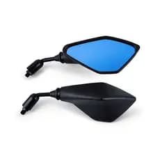 Par Retrovisor Moto Z400 Lente Azul Convexa Alta Visão CB300 Titan Fan Premium